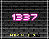 pink 1337 sign