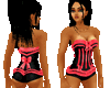 Red-black corset