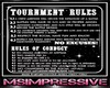 Tournment Rules Poster 
