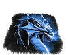 Blue Dragon Fur Rug