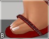Red Gem Ankle Heels