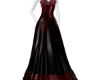 shiney red&blk gown