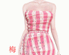 梅 pink plaid dress