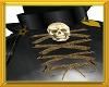 black/gold skull corset
