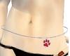 Red Pawprint Bellychain