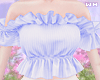 w. Ruffled Crop Blue