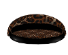 leopard furry  bed