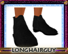 LHG blk leather anklebt