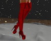 Thigh High Red Boots