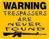 JR Tresspassers Warning