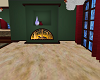 Pine halfmoon fireplace