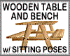 Wooden Table w/ Bench