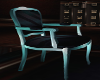blue metal office chair