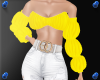 *S* Ruched Top Yellow