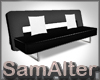 Black gray white couch