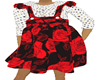 girls overall dress rose