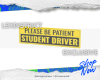 (X) Student Driver Tag
