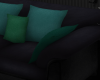 Teal and Blue Couch