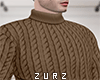 Z| Sweater T-Neck Bwn.
