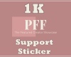 PFF 1K support sticker