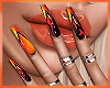 Hot Neon Orange Nails