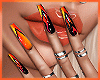 ♡Neon Orange Nails!
