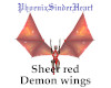 Sheer red Demon wings