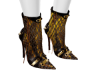 LUXE gold python boots