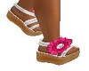 kids pink flower shoes