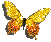 Yellow Glitter Butterfly