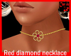 Red diamond necklace