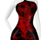 SHINY RED BLACK DRESS