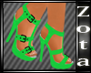 Green Strap Heels