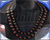 !215!Blk-Orng Bead Chain