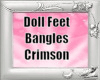 DollFeet Bangles Crimson