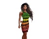 Reggae Print Dress