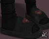 Slide Black Heart + Sock