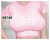 Busty Pink Baby Tee