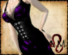 GothPVCLaceDress- Purple