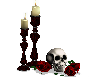 ! candles and skull !