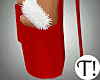 T! Bunny Fur Heels Red
