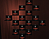 *I*Dark red wall candles