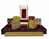 Gold/maroon throne