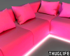 Modern Pink Couch Neon