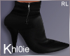 K lea short leather boot