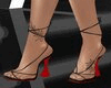 Black red tattoo heels