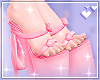 Ribbon heels pink