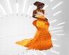orange swan dress