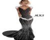 A BLACK AND WHITE GOWN