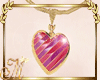 Heart striped Necklace 